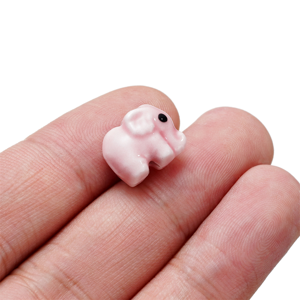 St. kunkka 2-10 ชิ้นลูกปัดเซรามิคการ์ตูนสีสันช้างลูกปัดเซรามิคสําหรับ DIY สร้อยข้อมือสร้อยคอทํา - รูปที่ 5