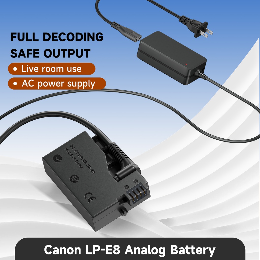 Palo DR-E8/LP-E8 Dummy อะแดปเตอร์สําหรับ Canon EOS 550D 600D 650D 700D