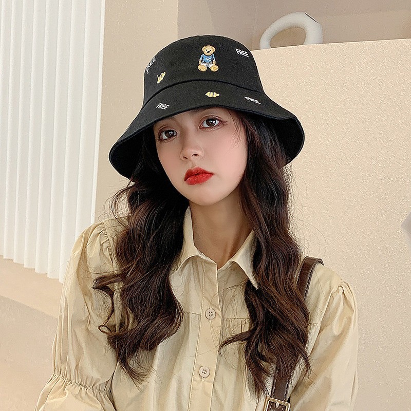 หมวกบักเก็ต หมี หมวกหมีญี่ปุ่น สีครีม