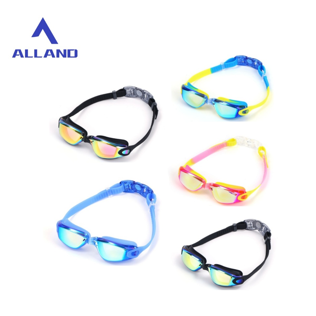 เด็กแว่นตาว่ายน้ําชายหญิงแว่นตาว่ายน้ําที่มีสีสันelectroplating Anti-Fogแว่นตาว่ายน้ําน้ําสบาย