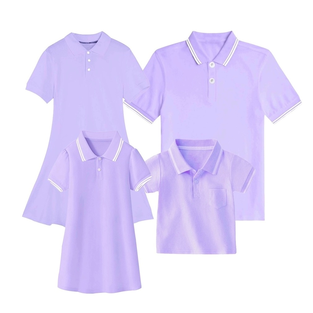 Soffny Daddy และ Son เสื้อโปโลผ้าฝ้ายผู้ชาย Oversize Casual Cotton เสื้อแขนสั้นเสื้อยืด Tops ชายหญิงเด็กเด็กชุดครอบครัวสวมใส่