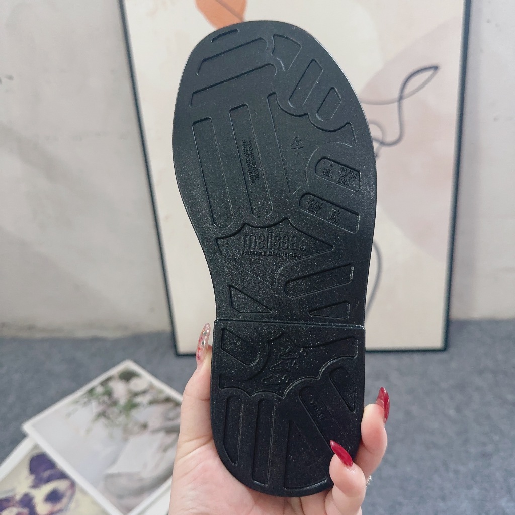 [ขายดี] Melissa รองเท้าแตะ กลวง ลายดอกไม้ สไตล์โรมัน สําหรับผู้หญิง