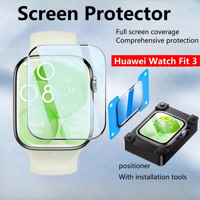 ป้องกันหน้าจอสําหรับ Huawei Watch Fit 3 ฟิล์มเต็มรูปแบบฟิล์มสําหรับ Huawei Watch Fit 3 ป้องกันหน้าจอ