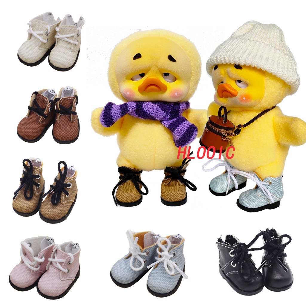 4.5*2.5 ซม.ตุ๊กตารองเท้าสําหรับ Upsetduck bao-ao และ 15 ซม.ตุ๊กตาผ้าฝ้ายและ 30 ซม.BJD ตุ๊กตาและ Upset เป็ด