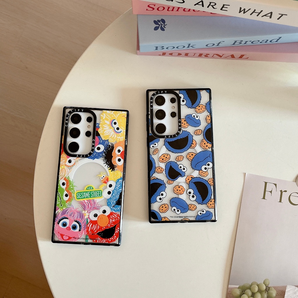 Sesame Street CT Samsung อะคริลิคฝาครอบแม่เหล็กสําหรับ Samsung S26/S25/S24/S23/S22Ultra เคสป้องกัน