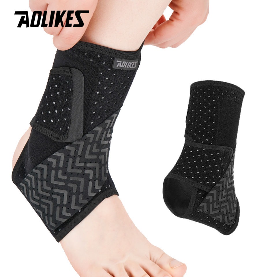 AOLIKES เหมือนกัน 7123 ยิมสายรัดข้อเท้าป้องกันพร้อมแผ่นรองรับปรับความดันและกีฬาข้อเท้าเสริมสนับสนุน มั่นคง ข้อเท้าข้อต่อรั้ง