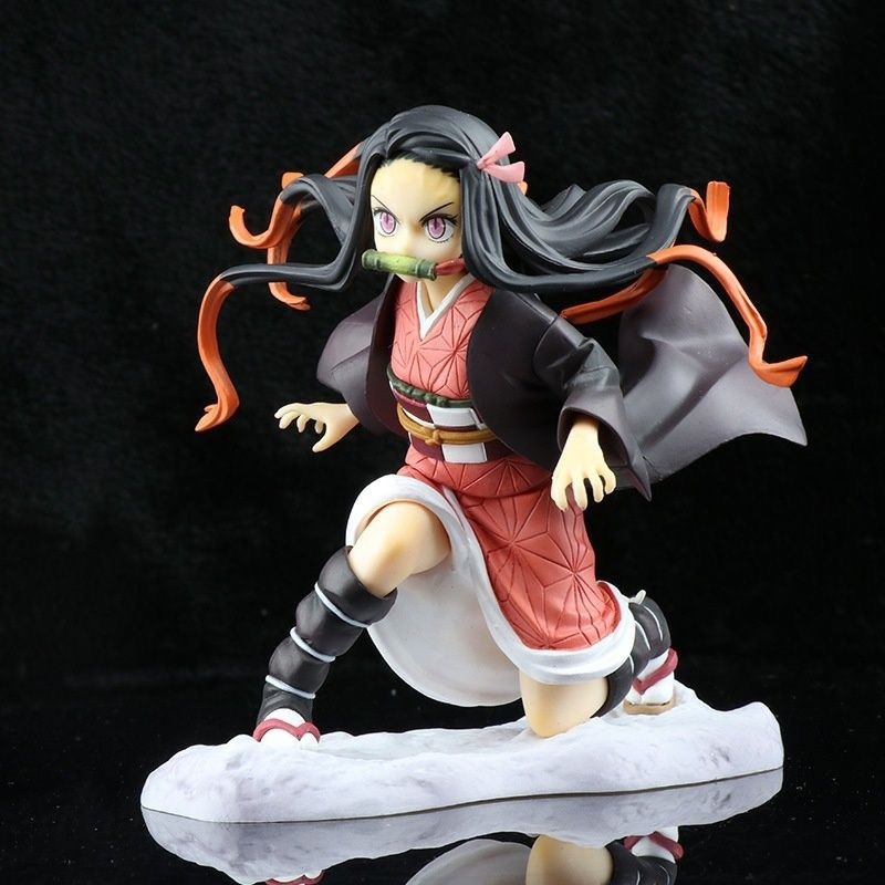 10-22 ซม.Anime Demon Slayer Kamado Tanjirou Nezuko Rengoku Kyoujurou Agatsuma Zenitsu Akaza Uzui Tengen PVC ตัวเลขการกระทําเดสก์ท็อปตุ๊กตาของเล่น - รูปที่ 7