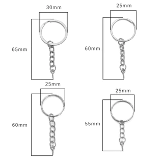 10pcs เหล็กรอบ Keyfob พร้อมแหวนกระโดดพวงกุญแจกุ้งก้ามกราม Clasp/sheep Eye รวมสําหรับพวงกุญแจจี้ DIY เครื่องประดับทําอุปกรณ์เสริม