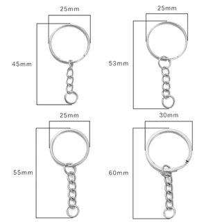 10pcs เหล็กรอบ Keyfob พร้อมแหวนกระโดดพวงกุญแจกุ้งก้ามกราม Clasp/sheep Eye รวมสําหรับพวงกุญแจจี้ DIY เครื่องประดับทําอุปกรณ์เสริม