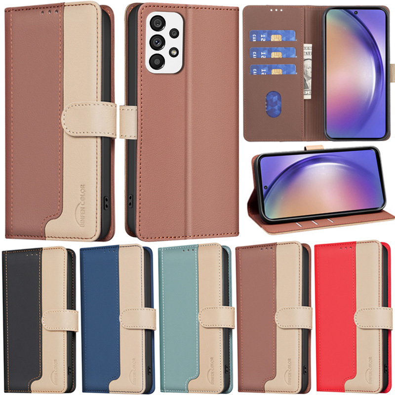 SAMSUNG หรูหราสําหรับSamsung Galaxy A56 A36 A16 A26 A17 A07 A06 A53 A52 A12 A13 A33 A32 A22 A73 A72 A52S 5G A03S A02S RetroหนังPUกรณี