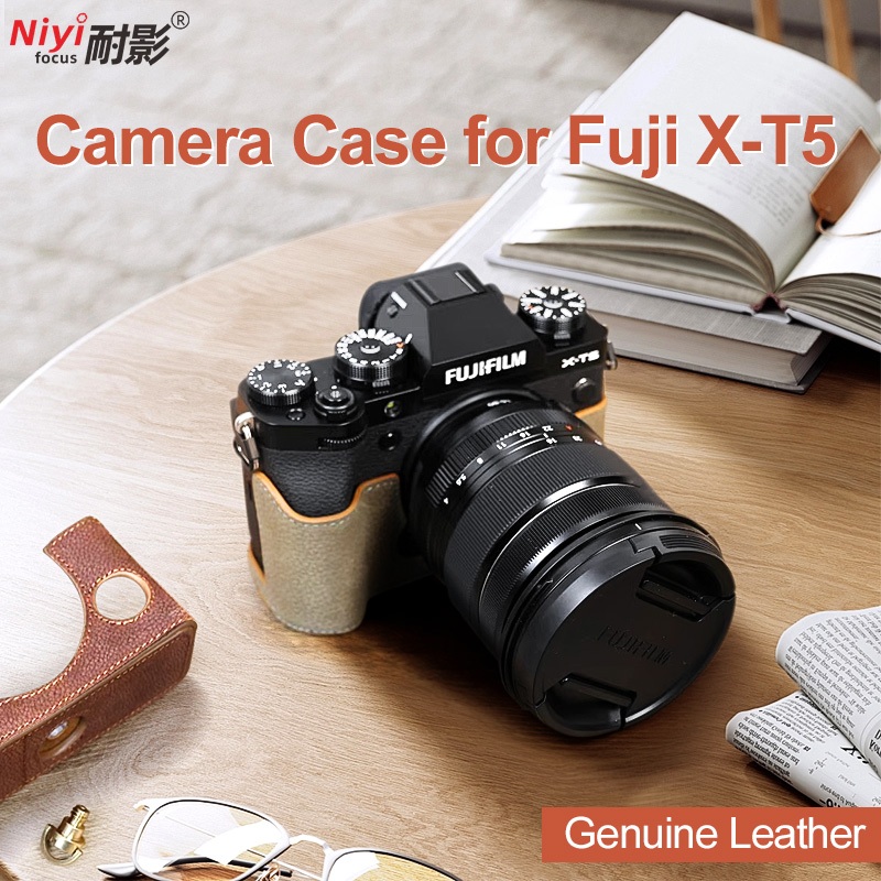 เคสกระเป๋าใส่กล้อง หนัง PU สําหรับ Fujifilm XT5 Fuji X-T5 Geunine