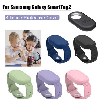 สําหรับ Samsung Galaxy SmartTag2 Locator สร้อยข้อมือป้องกันกรณี Tracker Anti-lost อุปกรณ์สายรัดข้อมือกันน้ําเคสซิลิโคน