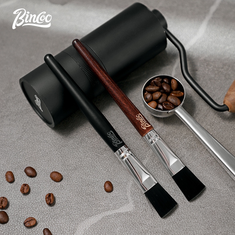 Bincoo แปรงทําความสะอาดผงกาแฟขนนุ่ม สําหรับเครื่องเอสเปรสโซ่และเคาน์เตอร์