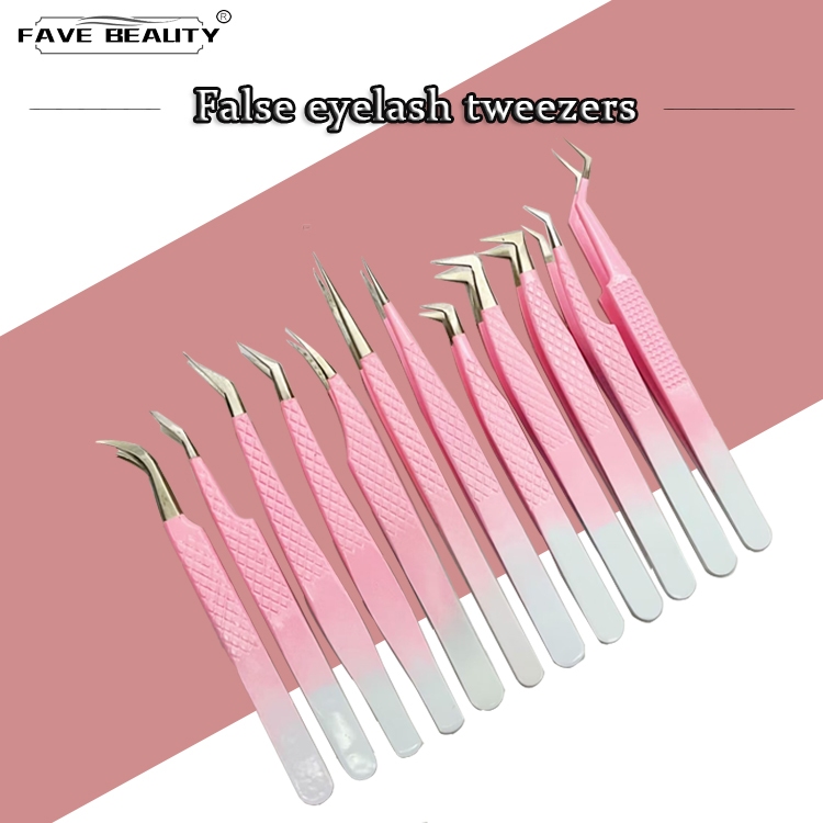 รูปแบบปลาไล ่ โทนสีความแม ่ นยําสูง Grafting Eyelash Tweezers/Golden Feather Clip/Dolphin Clip/แหนบดอกไม ้ แหนบขนตา