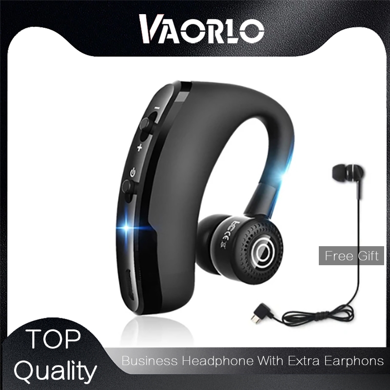 Vaorlo V9 หูฟังบลูทูธธุรกิจ + หูฟังเสริม HD Noise Cancel Calling รองรับการหมุน