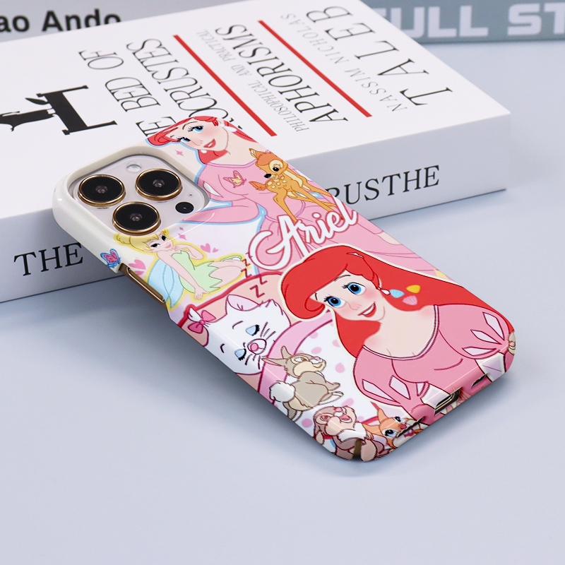 Disney PrincessสําหรับIPhone 15 14 13 12 11 Pro Max X XR Xs Max 8 7 6s Plus SE 2020 Brightก๋วยเตี๋ยวสี่ขนมปังป้องกันกล้องกันกระแทกปกหลังเคสโทรศัพท์lhwu