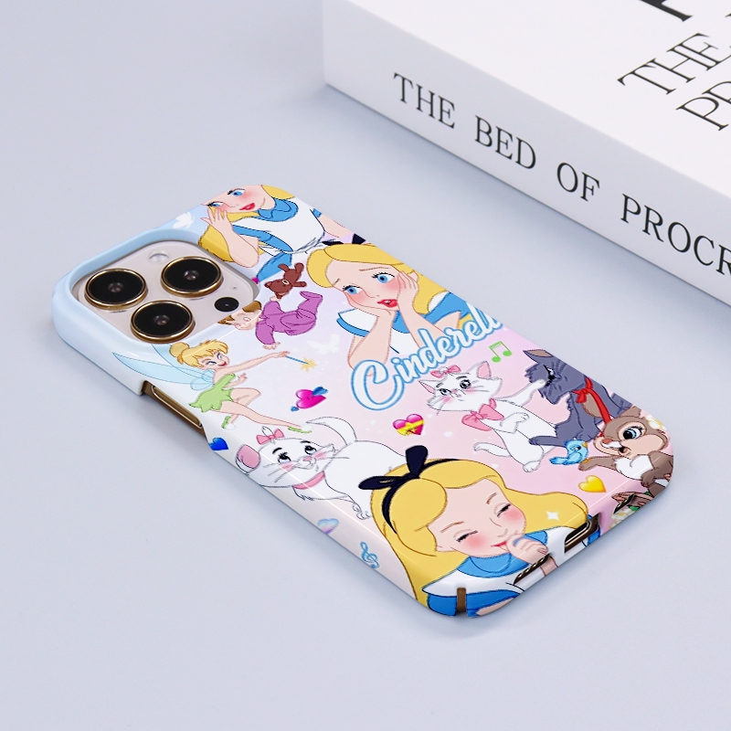 Disney PrincessสําหรับIPhone 15 14 13 12 11 Pro Max X XR Xs Max 8 7 6s Plus SE 2020 Brightก๋วยเตี๋ยวสี่ขนมปังป้องกันกล้องกันกระแทกฝาหลังเคสโทรศัพท์Wivi