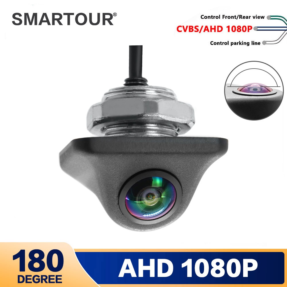 Smartour HD AHD 1920*1080P 180 องศา Fisheye เลนส์ Starlight Night Vision รถด้านหลังย้อนกลับกล้องรถ Universal กล้อง