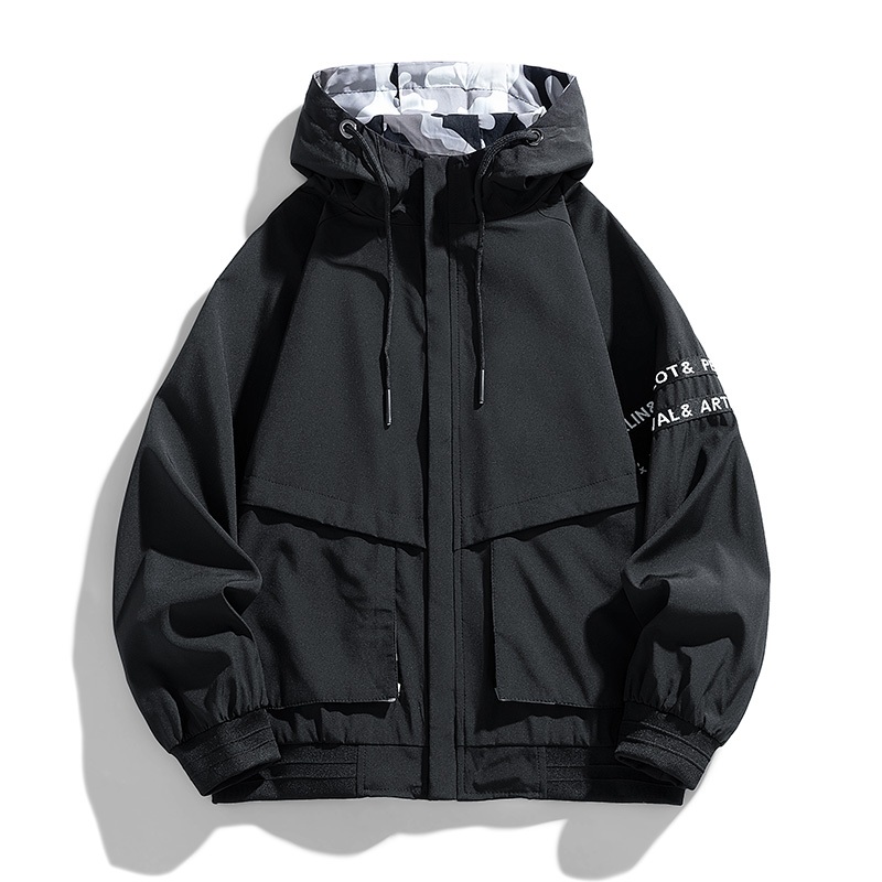 L-8xl Plus ขนาดเสื้อแจ็คเก็ตผู้ชาย Street Wear ฤดูใบไม้ผลิฤดูใบไม้ร่วง All-Match กันน้ํา Breathable Casual Work Jacket - รูปที่ 2