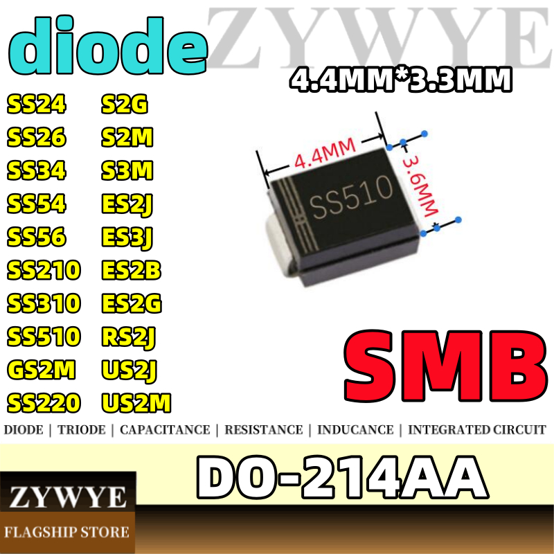 Patch Diode SS24 SS26 SS34 SS36 SS54 SS56 SS210 SS310 SS510 GS2M SS220 S2G S2M S3M ES2J ES3J ES2G RS