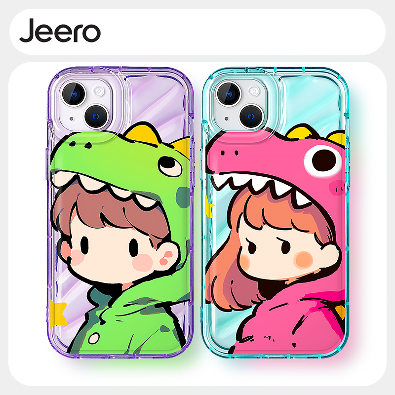 Jeero เคสคู่ เคสไอโฟน คู่รัก กันกระแทกซิลิโคนนุ่มน่ารักตลก เคสโทรศัพท์  for iPhone 16 15 14 13 12 11 Pro Max SE 2020 X XR XS 8 7 Plus พลัส G10178