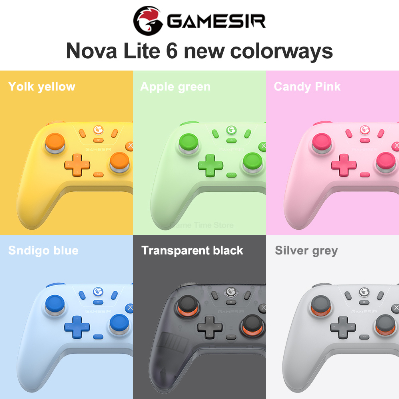 Gamesir T4 Nova Lite จอยเกมบลูทูธไร้สาย พร้อมเอฟเฟคฮอลล์ สําหรับ Nintendo Switch PC Steam Android iOS