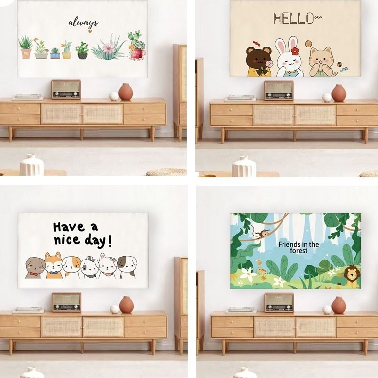 ทีวีฝุ่นปก32นิ้ว40นิ้ว42นิ้ว43นิ้ว50นิ้ว55นิ้ว65นิ้วยืดหยุ่นโทรทัศน์ปกผ้าตกแต่งบ้าน