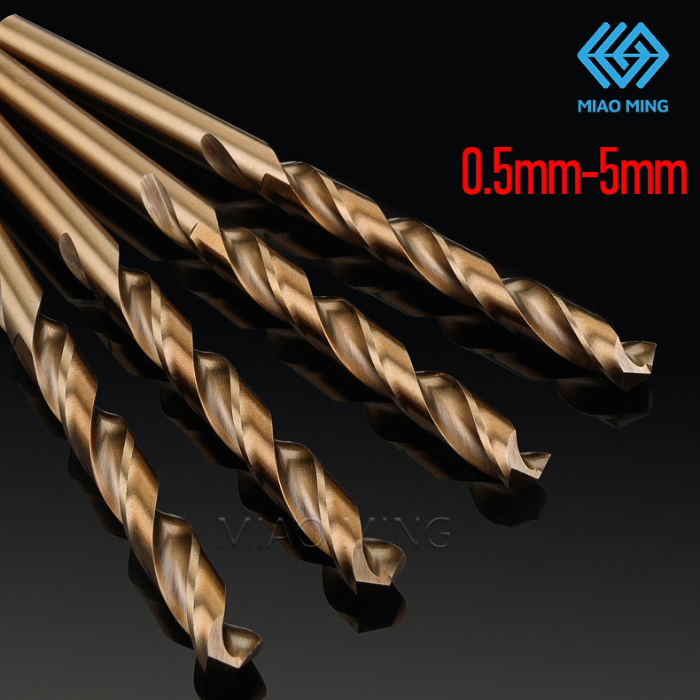 0.5 มม.-5 มม.HSS M42 Cobalt Twist เจาะบิต mini jewellery มือไม้ Jobber สูงสแตนเลสเจาะ