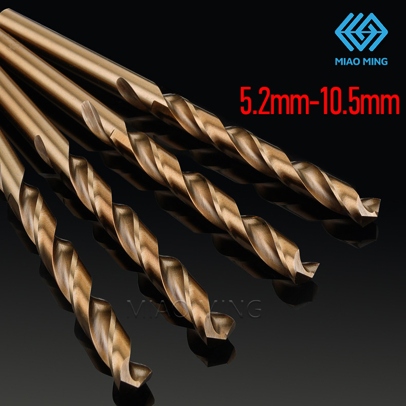 5.2 มม.-10.5 มม.HSS M42 Cobalt Twist เจาะบิต mini jewellery มือไม้ Jobber สูงสแตนเลสเจาะ