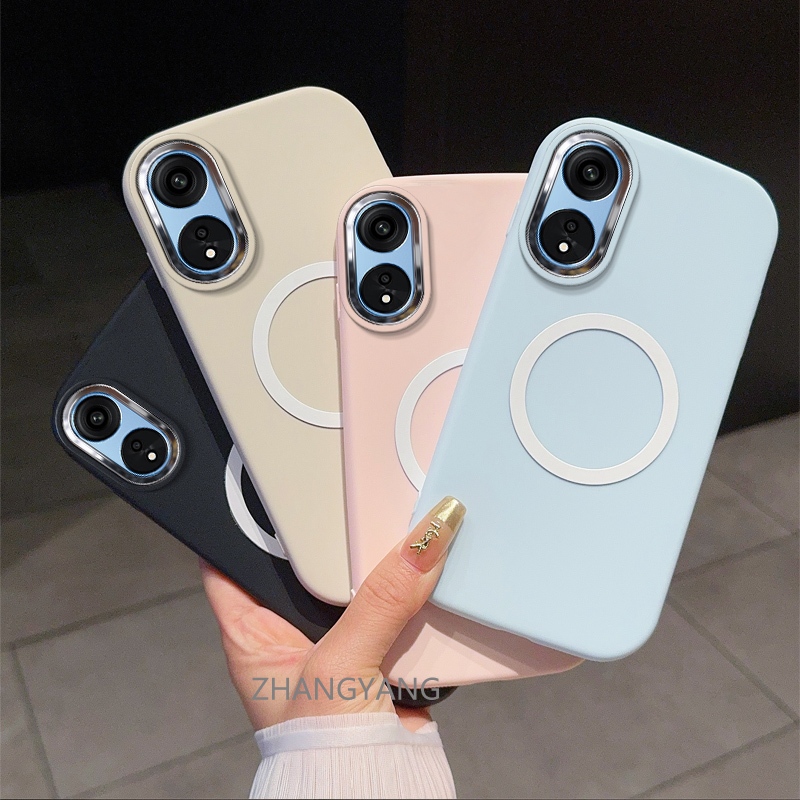 เคสสําหรับoppo reno 8t 5GซิลิโคนTPUเคสโทรศัพท์พร้อมฟังก์ชั่นแม่เหล็กโทรศัพท์เคสนิ่มพร้อมสีการ์ตูนกันกระแทกและคราบ