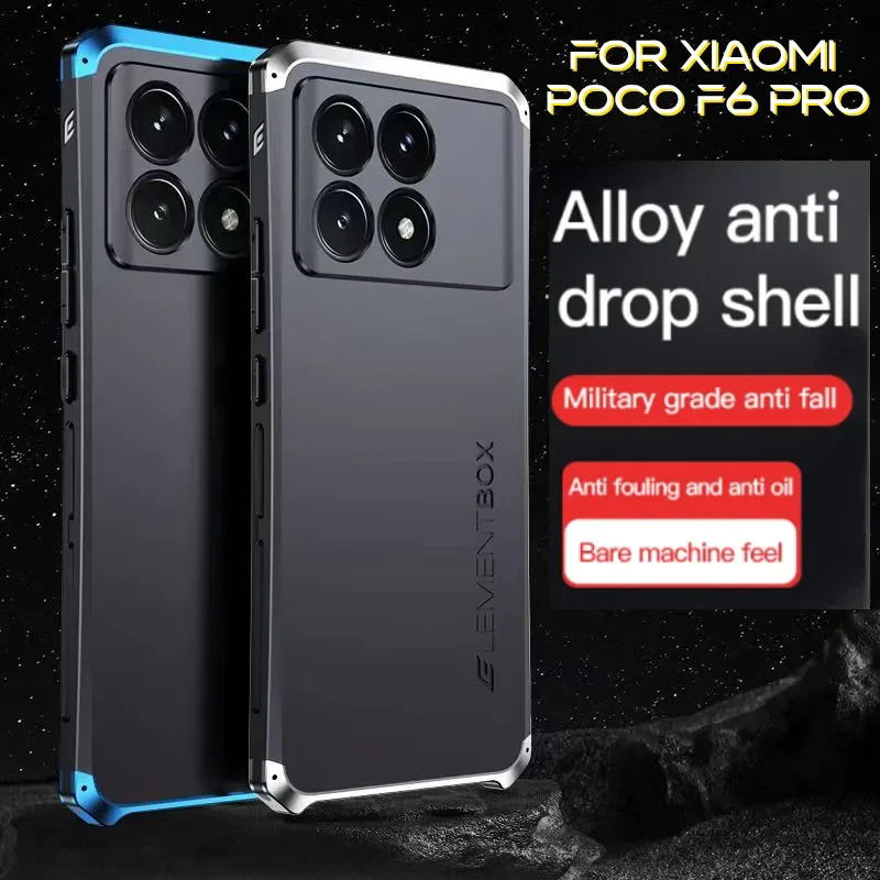 กันกระแทกอลูมิเนียมเกราะโลหะเคสโทรศัพท์สําหรับ Xiaomi Poco F6 F5 f4 f3 Pro Mi 14 13 Pro 12 12s 12x 11 lite ultra redmi k70 k60 พลาสติกแข็ง PC Backplate ฝาหลัง Fundas