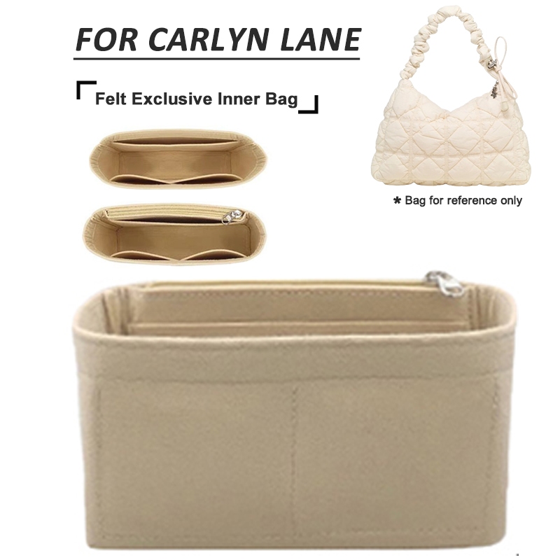 Felt กระเป๋าด้านในสําหรับ CARLYN LANE กระเป๋าเครื่องสําอางกระเป๋าพร้อมตัวแบ่งซิปเหมาะสําหรับองค์กรจั