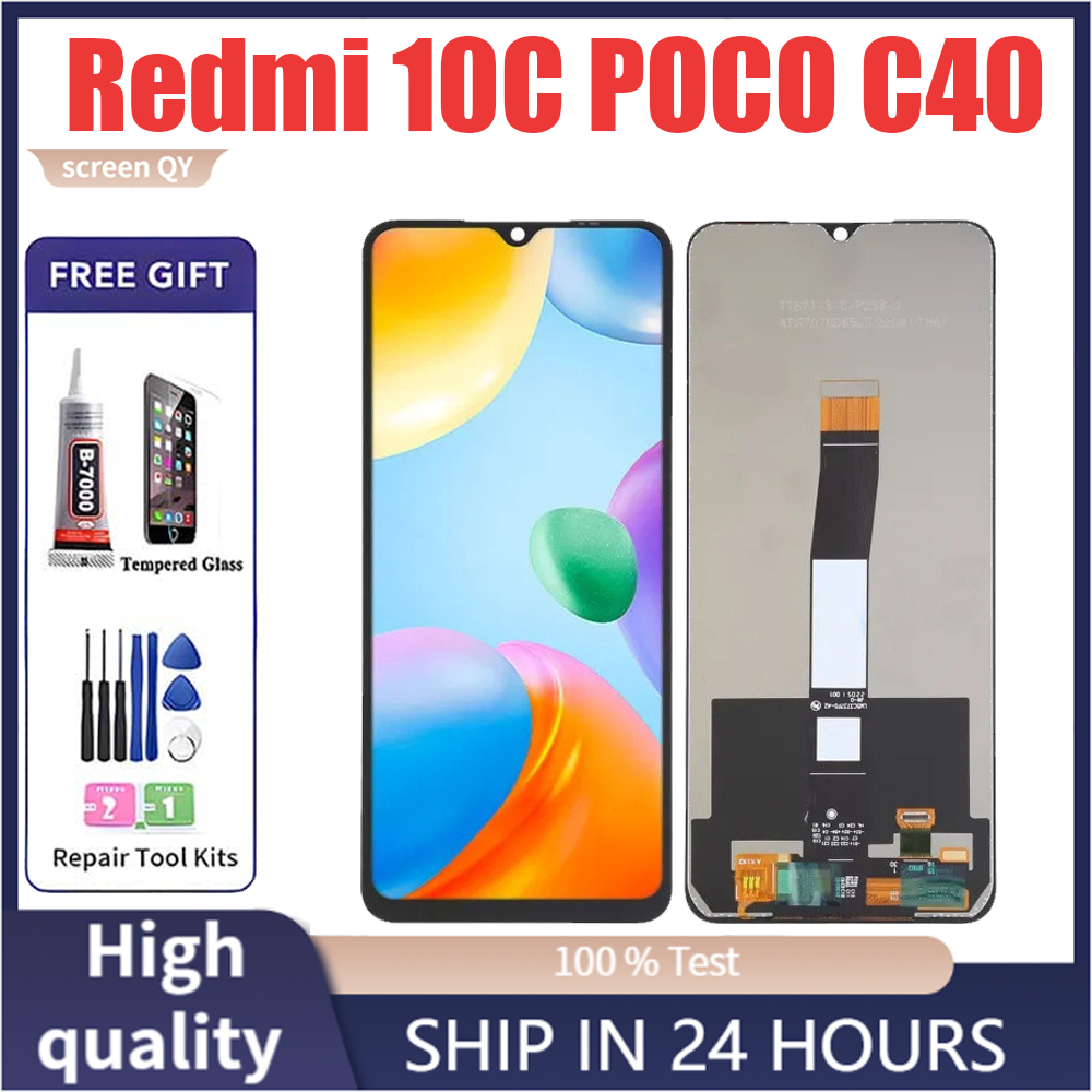 สําหรับ Xiaomi Redmi 10C Xiaomi POCO C40 LCD พร้อมหน้าจอสัมผัสกรอบ 220333Qag 220233L2c