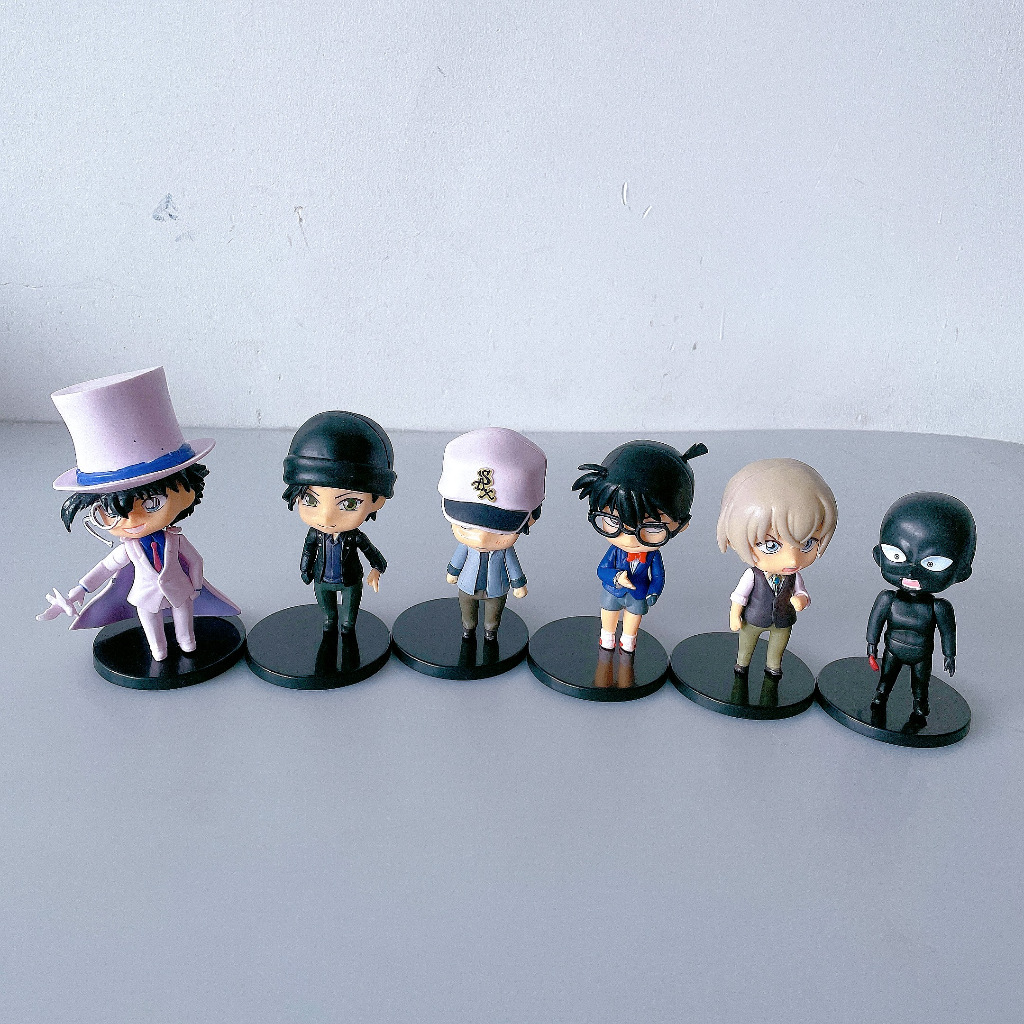 6 ชิ้น/เซ็ต 8-10 ซม.อะนิเมะนักสืบ Conan รูป Gasha Scotch Shinichi Kudo Toru Amuro Masumi Sera ของเล่น Kawaii Pvc ตุ๊กตาเครื่องประดับของขวัญ