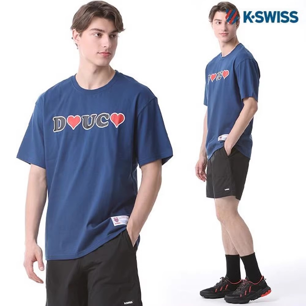 Kswiss Sports T-SWISS] เสื้อยืดแขนสั้นพิมพ์ลาย DUECE