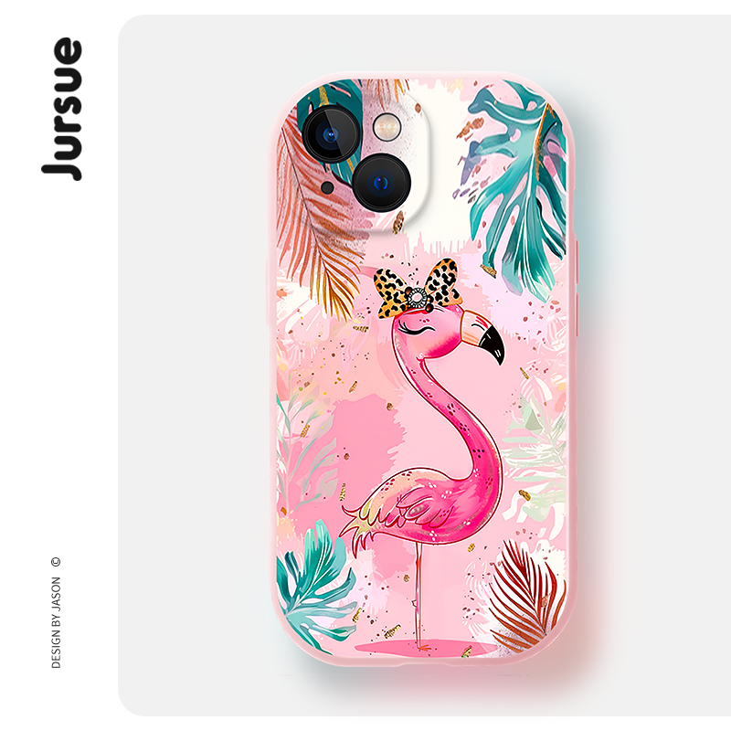 Jursue เคสไอโฟน เคสซิลิโคนนุ่มกันกระแทกการ์ตูนน่ารักตลก เคสโทรศัพท์  for iPhone 16 15 14 13 12 11 Pr