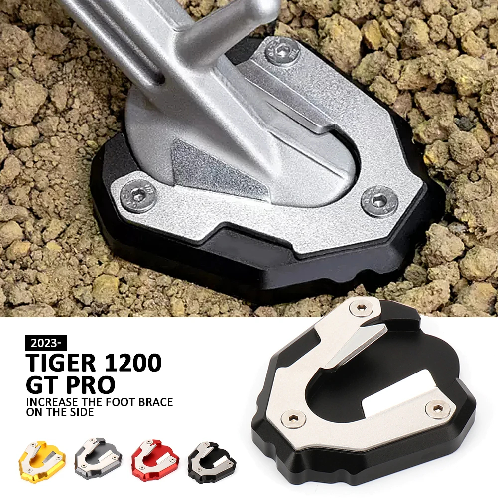 เหมาะสําหรับ TRIUMPH TIGER 1200 Tiger1200 GT Pro 2023 อุปกรณ์เสริมรถจักรยานยนต์เท้ารองรับขาตั้งกล้องด้านข้างกรอบขยาย Mat