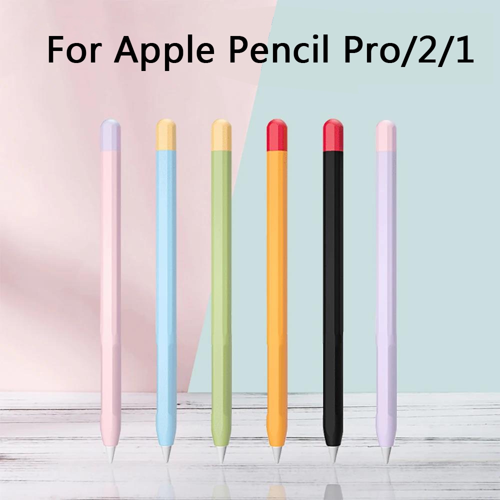 เคสซิลิโคนสําหรับ apple pencil pro 2 2nd 2Gen touch ปากกาสไตลัสปลอกปลอกปลอกปลอกปลอกปลอกปลอกเป็นมิตรกับผิวสีสันสดใส