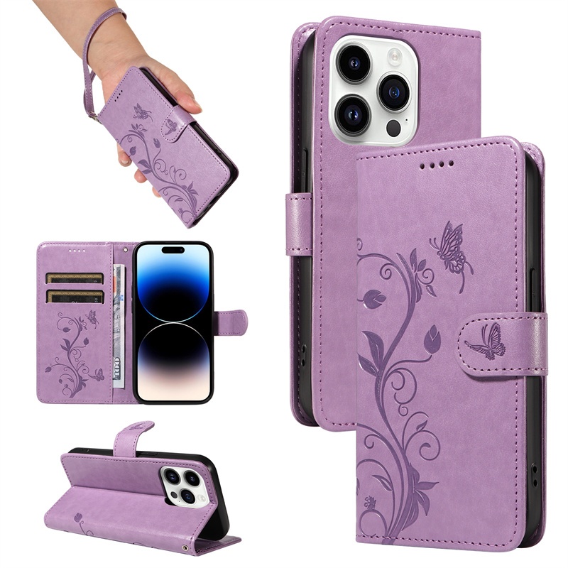 ปลอกสําหรับiphone 13 12 Mini 11 Pro 6 6s 7 8 Plus X Xr Xs Max SE 2 3 4 2020 2022 Luxury Flipกระเป๋าสตางค์กรณีPUปกหนังพร้อมเชือกเส้นเล็ก