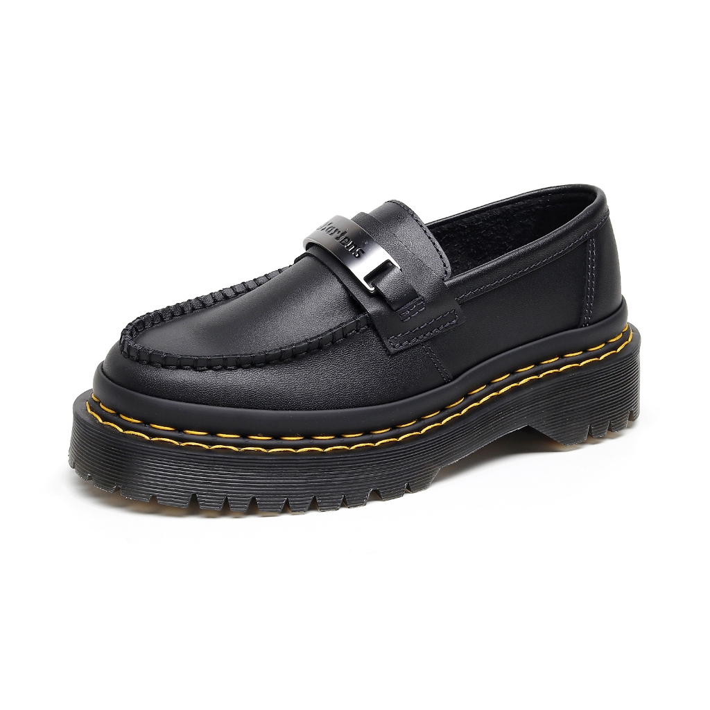 Dr.martens Adrian (Nameplate double yellow line) Mary Janes Couple Models Mary Janes Platform รองเท้าทางการขนาดใหญ่ 35-45 Unisex