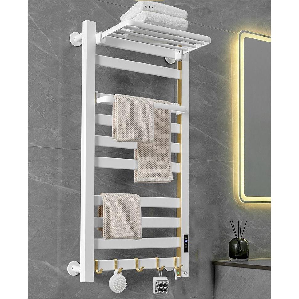 DDhome ราวแขวนผ้าไฟฟ้าแบบซ่อนพร้อมลวดฝังชั้นเก็บของในห้องน้ําแบบอุ่นราวตากผ้าบ้านอัจฉริยะ