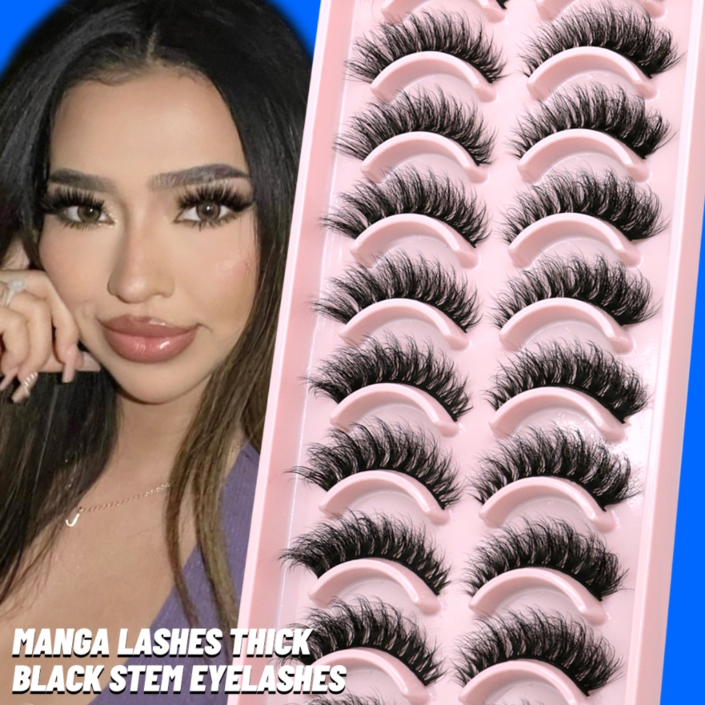 Groinneya 5/10 คู่ Fluffy Lashes ธรรมชาติ Wispy Mink Eyelashes 5D นุ่มขนตาปลอม Extension แต่งหน้าขนตาความงามปลอม Lash