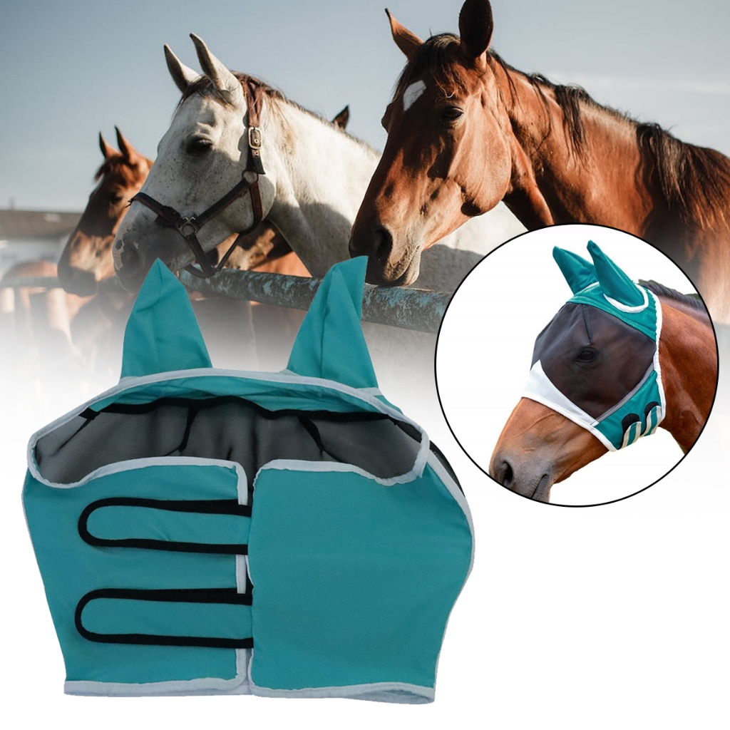 Anti-mosquito Horse Hood S/L Breathable Horse Mask เหมาะสําหรับม้าขนาดกลางและขนาดใหญ่ขนาดเล็กวางเพื่