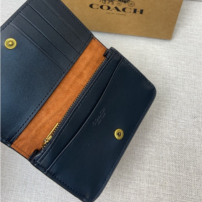 ของแท้ 100% ✈️CAOCH C5870 C4818 กระเป๋าสตางค์สุภาพสตรีกระเป๋าสตางค์หนังแท้เปลี่ยนกระเป๋าใส่บัตร
