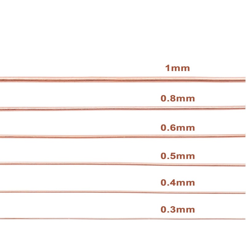 10/5m ลวดทองแดงบริสุทธิ์ T2 ทองแดงขดลวดนําไฟฟ้าลวดทองแดงสีแดงสาย Bore เส้นผ่านศูนย์กลาง 1/1.5/2/2.8/3.5/4.0/5.0 มม. (BB) - รูปที่ 2