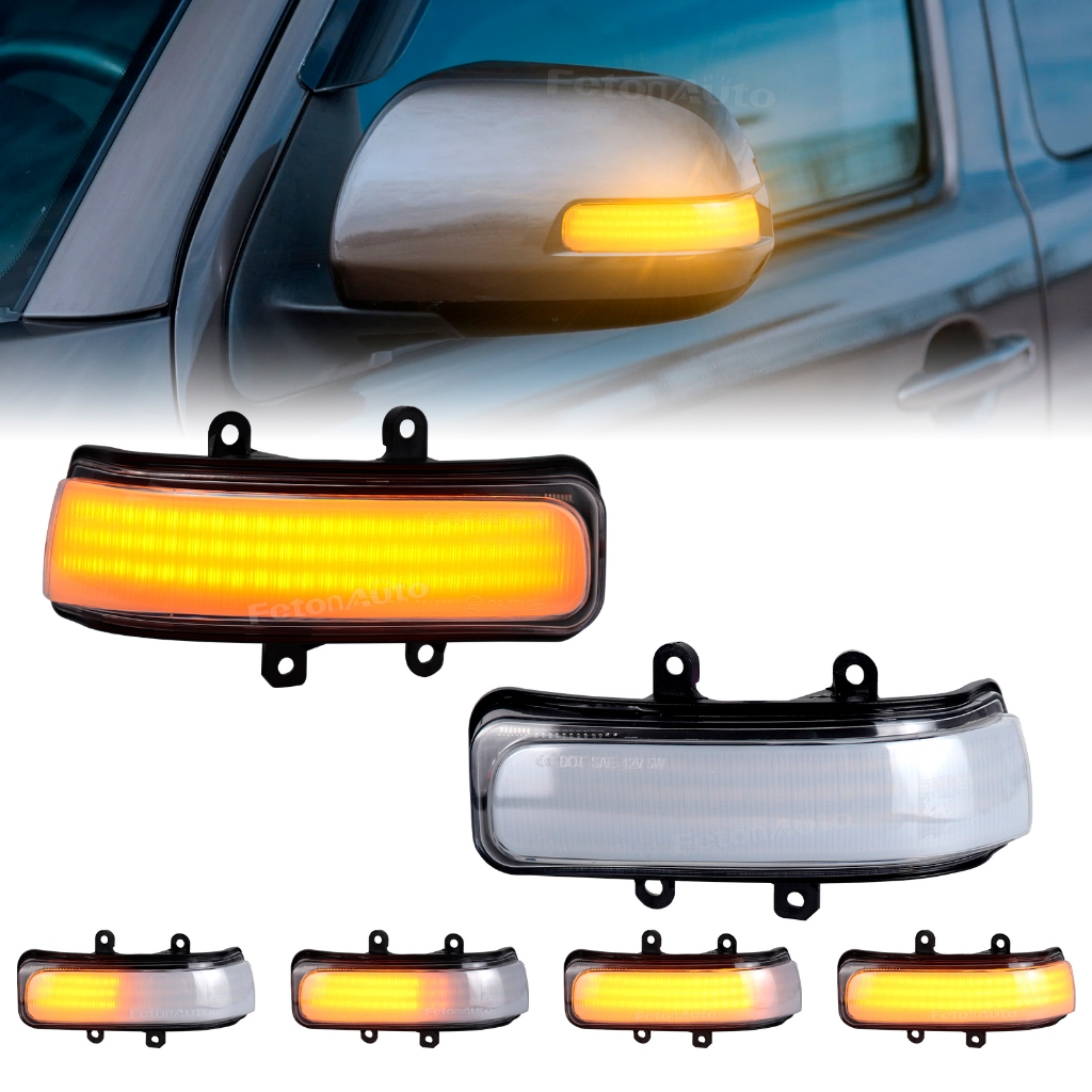 2pcs แบบไดนามิกกระจกมองหลังไฟแสดงสถานะไฟเลี้ยวสําหรับ Toyota RAV4 XA30 Vanguard Previa Estima Alphard Vellfire Noah Voxy 4Runner