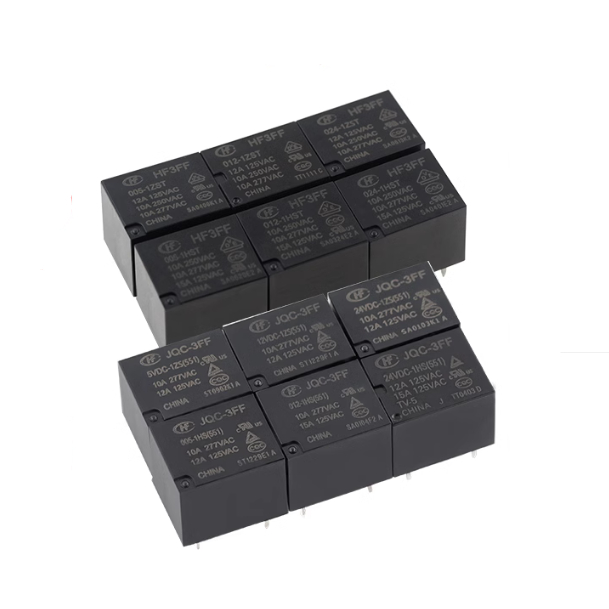 รีเลย์ HF-JQC-3FF-5 005 9 009 12 012 24 024 VDC-1ZS 1HS 1HST 1ZST 4 Pins/5 Pins