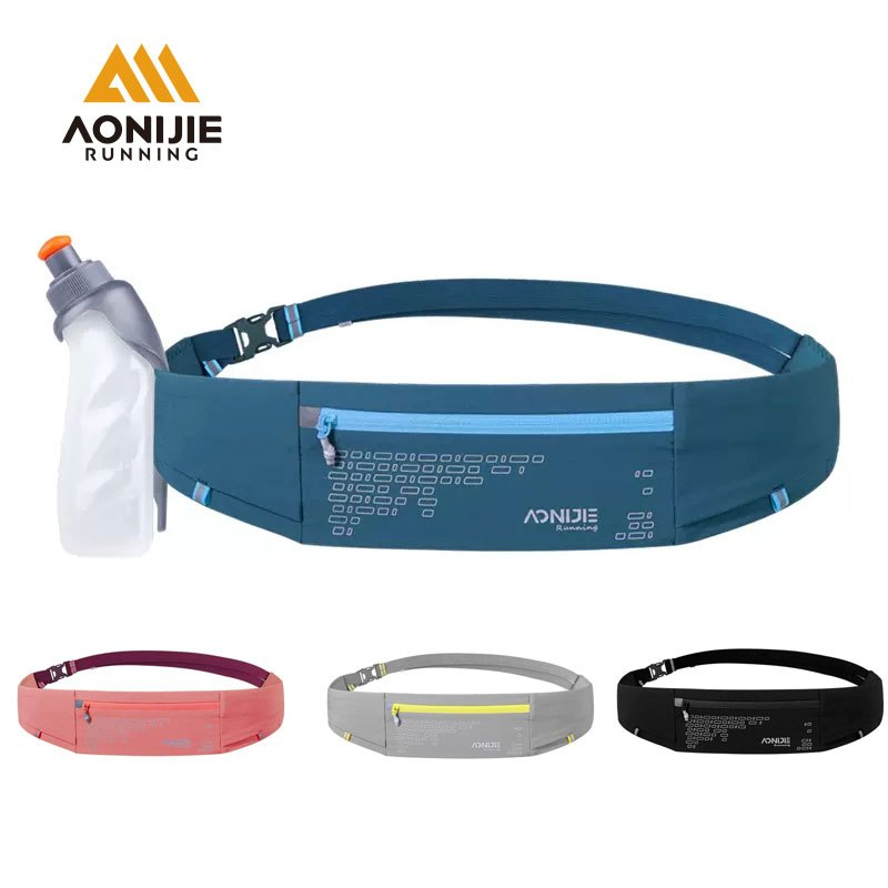 Aonijie W8112 กระเป๋าคาดเอว กันน้ํา 4 ช่อง สําหรับวิ่งจ๊อกกิ้ง ฟิตเนส ยิม เดินป่า