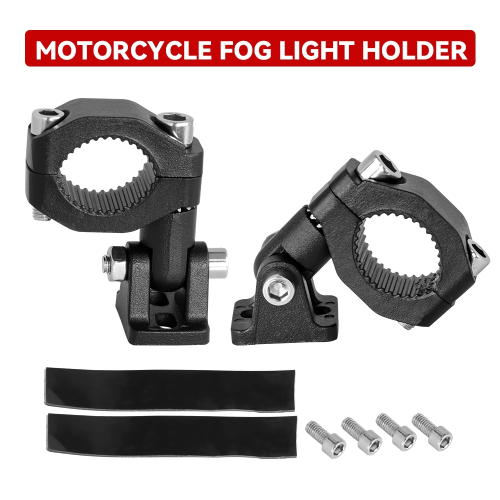 รถจักรยานยนต์ LED ไฟหน้า Spotlight Clamps Bracket Tube Mount สําหรับรถจักรยานยนต์หมอกเสริมผู้ถือโคมไฟ Motos อุปกรณ์เสริม