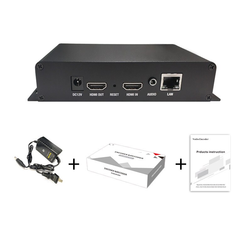 Hdmi H265 H264 1080P60FPS ตัวเข้ารหัสวิดีโอไปยังกระแสไฟ IP รองรับ SRT/RTMP/RTSP/TS/HLS-M3U8/FLV/UDP ข้อตกลง